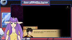 Avatar shower scene with hentai masturbation and boobs