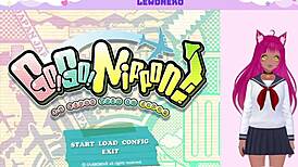 Vtuber engages in solo masturbation while playing Go Go Nippon game, reaching orgasm with vibrator.