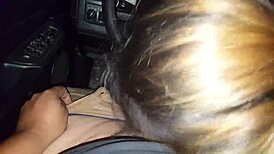 I got this young girl suckin my cock in the truck, oh man!