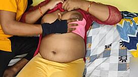 girlfriend secretly called her boyfriend at home and made him drain her milk