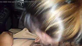 I got this young girl suckin my cock in the truck, oh man!