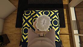 Wow! My friend's mom sucks me off in the hallway. 3D uncensored hentai parody rocks!