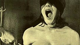 Dark vintage London swinging sixties vibe with hairy pussy bound tight in retro rope bondage. 🪢