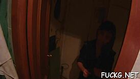 The guy in glasses passionately bangs the alluring slut, evoking intense emotions in this rough group scene.