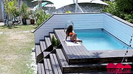 Scoping Out My Stepsis Demi Sutra with Her Petite Ebony Frame