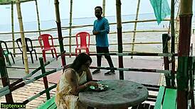 indian tourist bhabhi fulfills her one-time hot sex fantasy with shaved pussy and big tits