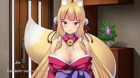 ejaculation time play with fox girl ep1 featuring morning blowjob in anime hentai