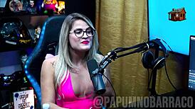 bruna carlos teases ruan in sheer red, driving him wild on pópum podcast