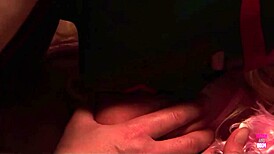 naughty blonde girls in stockings ride big cocks cowgirl style during group orgy