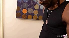 Blonde girl tricks black friend into wild first interracial sex, damn!