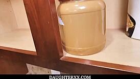 Asian stepdaughter Ember Snow loves stepfather's big dick