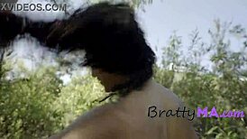 Friend catches me fucking stepmom in the bushes! 😱🍑