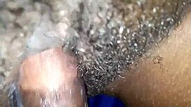 pussy fucking my hairy roommate in her bedroom