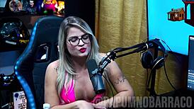 bruna carlos teases ruan in sheer red, driving him wild on pópum podcast