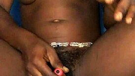 Detailed scene of hot pussy being pleasured with dildo during masturbation