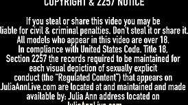 Why does dildo diva Julia Ann drill her wet mommy muff so hard?