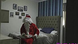 So, this perverted Santa sneaks into a naughty Peruvian girl's house for sex.