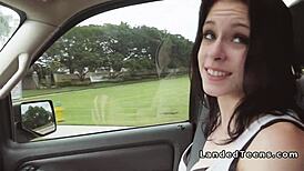 hey, teen gets banged in car pov 😏