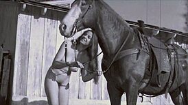 vintage taboo action with hairy pussy getting pounded doggystyle outdoors