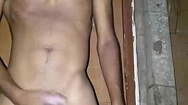 Indian teen boy shows off his monster cock in lockdown selfie.