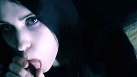 did the guy cum on her face after blowjob?