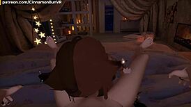 wow, this submissive babe is getting a rough deepthroat blowjob in vr, so hardcore! 😈