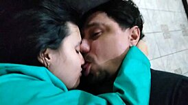 Rolling hot sex with nymph and old man