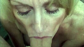 sloppy milf gives an amateur blowjob in wild swingers scene