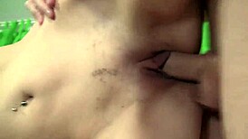 Blonde Teen Craves Hardcore Action in Fishnet Stockings