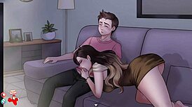 brunette milf performs blowjob during house chores episode eight