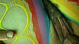 Evening close-up fuck and cum in hairy pussy!