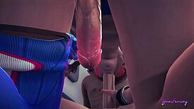 Yo, check this Overwatch yaoi femboy D.Va giving epic handjob and blowjob action! 😜