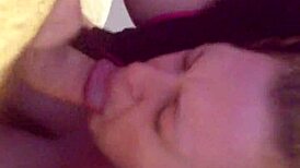 Busty BBW's Sloppy Blowjob Contrasts Her Size