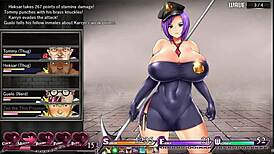 karryn fingering herself to powerful anal orgasm in prison hentai