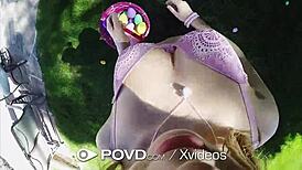 Povd Easter Bunny Slams Big Tit Brunette on Holiday