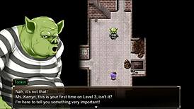 karryn fingering herself to powerful anal orgasm in prison hentai