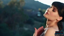 two hot milf models stripping for playboy