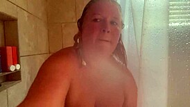 Mistress Danie Showers With Big Toy