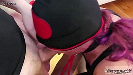 Extreme high heels punishes vibrator ass-slave yoga