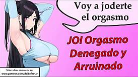 Spanish Shemale Gives Intense Jerk Off Instructions Until Orgasm