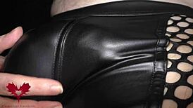 She Rubs Huge Cock Through Panties, Opens Urethra Wide