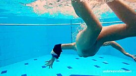 Man, Avenna's so hot naked underwater, she's a sexy teen 18+ babe!