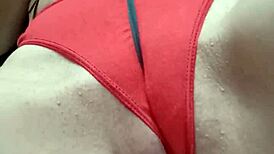 She was playing with a tape and oops, things got wild