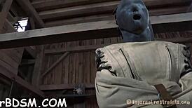 Salacious Brunette Babe Rubs Her Muff While Gagging!