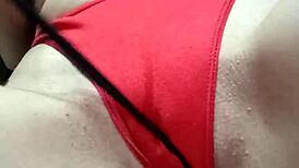 She was playing with a tape and oops, things got wild