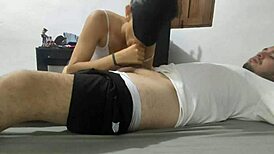 My stepsister sneaks in and sucks my dick while I rest