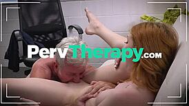 Tiny ebony babe sells her muffin for cash