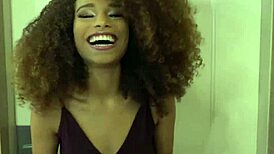 Whoa! Banging this curly ebony teen in close-up POV is insane!