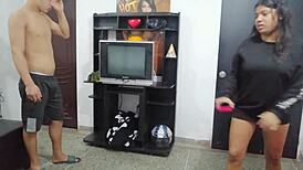 milf swallows cousin's cum after taboo sex