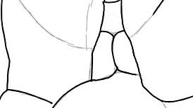 Drawing black big booty in doggy position